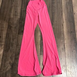 Hot pink flare crossover leggings. Offline by aerie size small